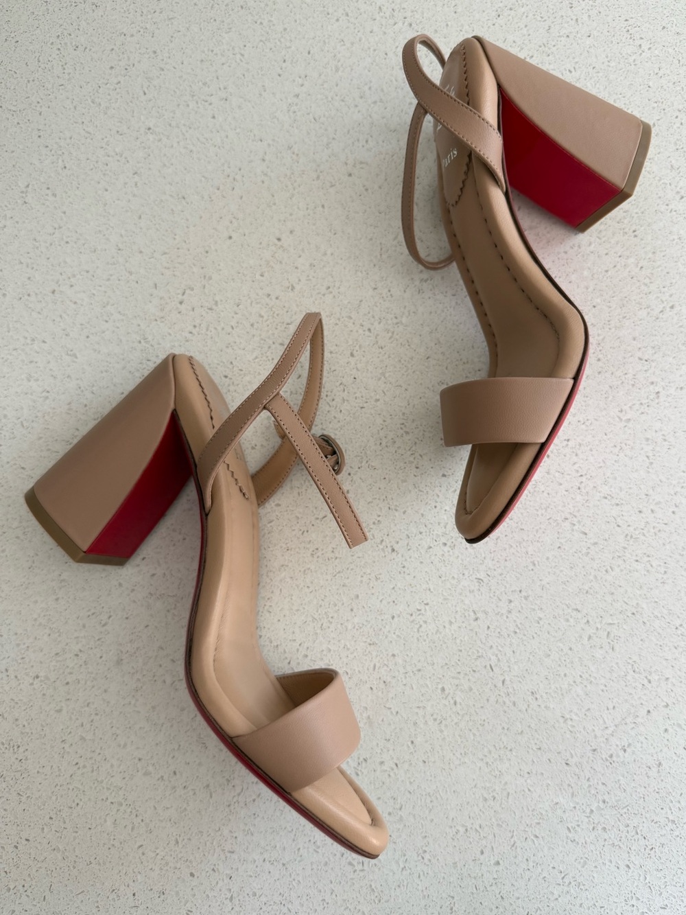Christian Louboutin 85mm Miss Jane Ankle-Strap Sandals EU 36 US 6 Nude - Picture 5 of 10